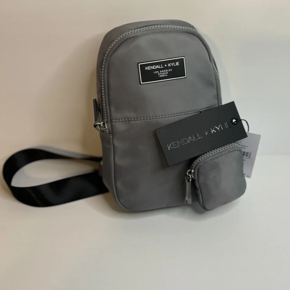 TOP SELLER Kendall & Kylie Gray Backpack Messenger Crossbody Adjustable NWT
